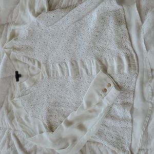 The Limited lace front blouse